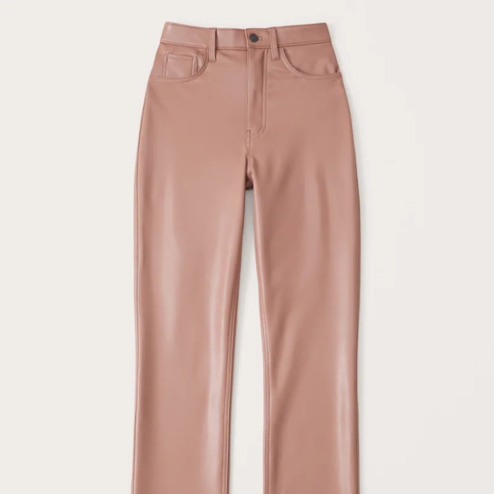 Abercrombie & Fitch 90’s Straight Ultra High Rise Leather Pants